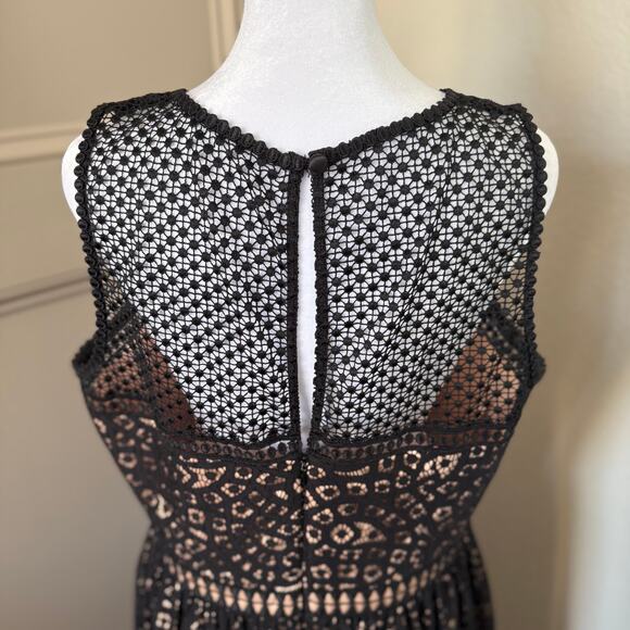Eliza J Black Lace Overlay Dress Size 14 Formal Wedding $178 retail - Picture 5 of 7